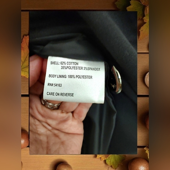 NWOT Calvin Klein XS Black Double-Breasted Trench Coat - Picture 3 of 3